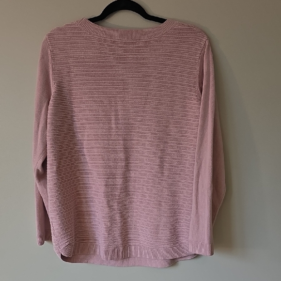 Hilary Radley Soft Pink V-Neck Sweater – Women's XL - Picture 8 of 8